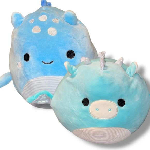 Squishmallows Flip a Mallows Miles Dragon Lune Loch Ness Monster Plush Pillow 8" - Picture 11 of 12